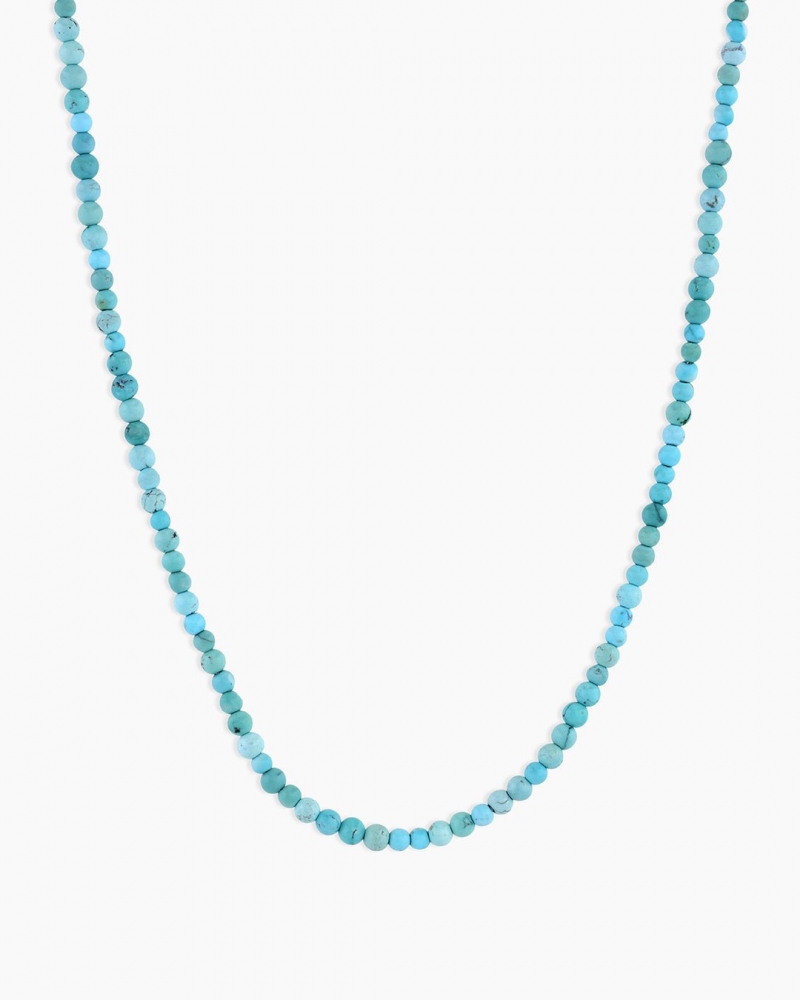 Gold Mini Turquoise Necklace